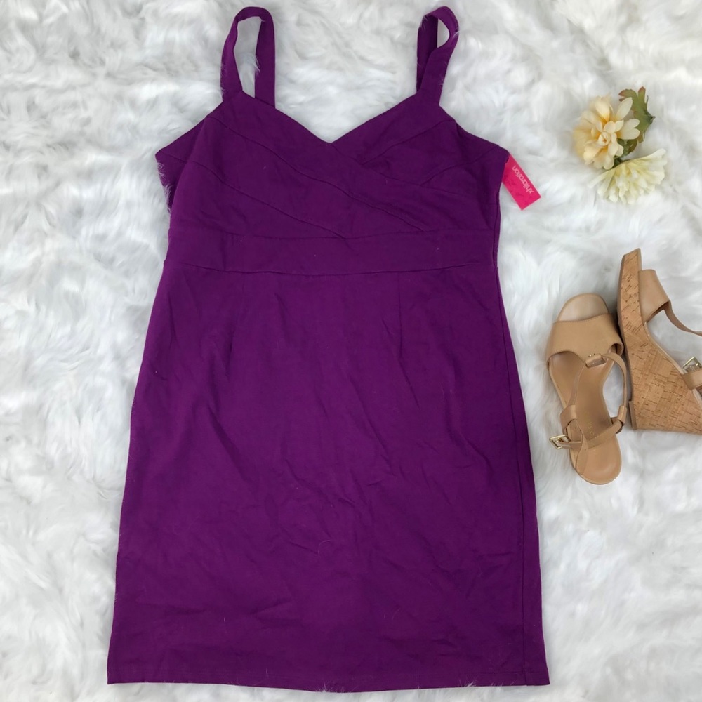 Purple bodycon dress, size XL